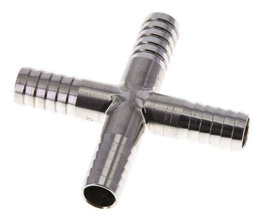9 mm (3/8'') Stainless Steel 1.4301 Cross Hose Connector
