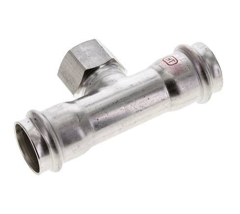 Tee Press Fitting - 28mm Female & Rp 3/4'' Female - Stainless Steel