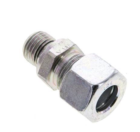 12L & M14x1.5 Zink plated Steel Straight Cutting Fitting with Male Threads 315 bar NBR ISO 8434-1