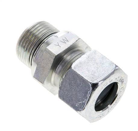 15L & M22x1.5 Zink plated Steel Straight Cutting Fitting with Male Threads 315 bar NBR ISO 8434-1