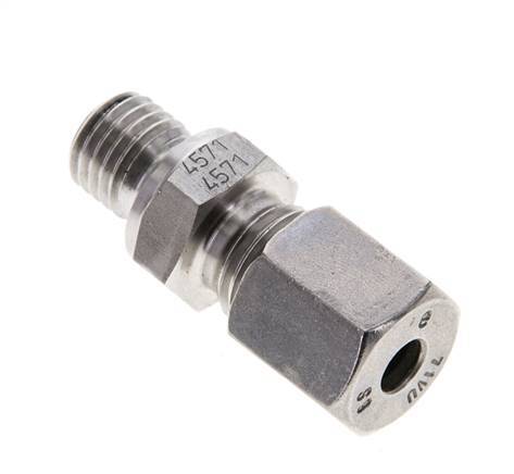 6S & M12x1.5 Stainless Steel Straight Cutting Fitting with Male Threads 630 bar FKM ISO 8434-1