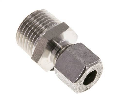 8L & R1/2'' Stainless Steel Straight Cutting Fitting with Male Threads 315 bar ISO 8434-1