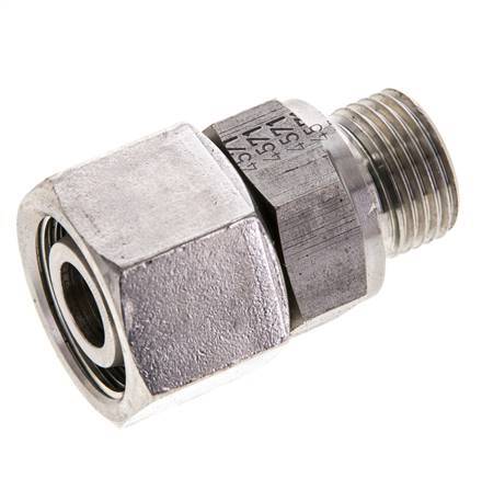 15L & M18x1.5 Stainless Steel Straight Swivel with Male Threads 315 bar FKM O-ring Sealing Cone Adjustable ISO 8434-1