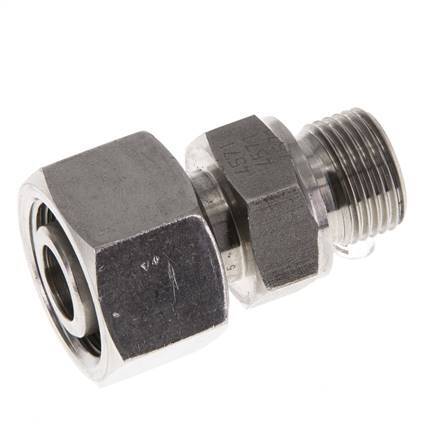 15L & G3/8'' Stainless Steel Straight Swivel with Male Threads 315 bar FKM Adjustable ISO 8434-1