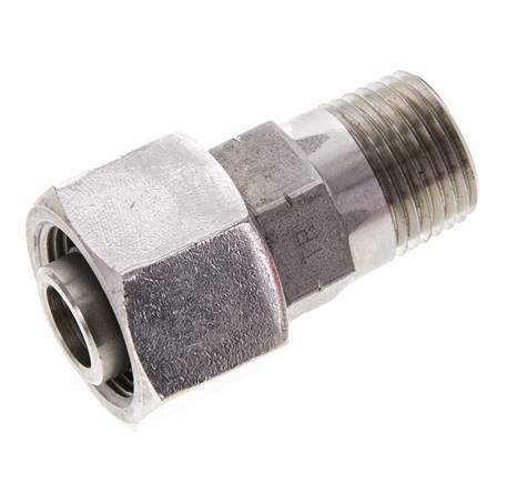 16S & 1/2'' NPT Stainless Steel Straight Swivel with Male Threads 400 bar Adjustable ISO 8434-1