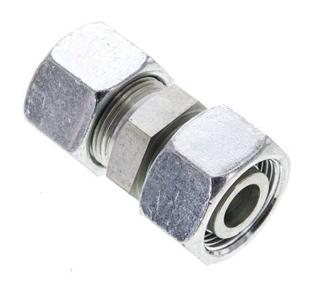 16S & 18L Zink plated Steel Straight Cutting Fitting with Swivel 315 bar ISO 8434-1