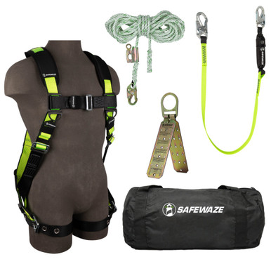 Opens dialog Safewaze FS124-L/XL - PRO Bag Roof Kit: FS185-L/XL Harness, FS700-50GA VLL, FS560 Lanyard, FS870