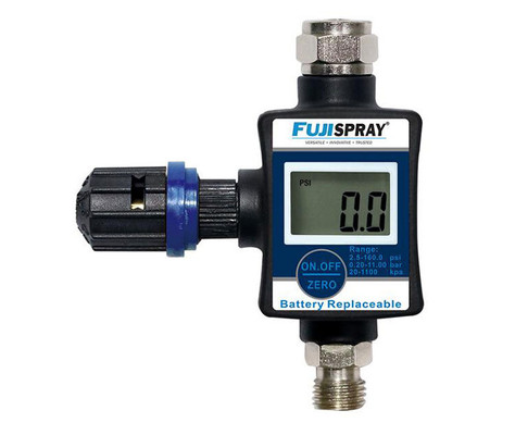 Fuji Spray 1/4 Digital Air Flow Control Gauge W/Locking Adjustment Valve (6873)