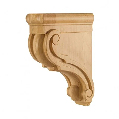 Hardware Resources CORF-1-CH 3″ W x 7″ D x 10″ H Cherry Scrolled Corbel