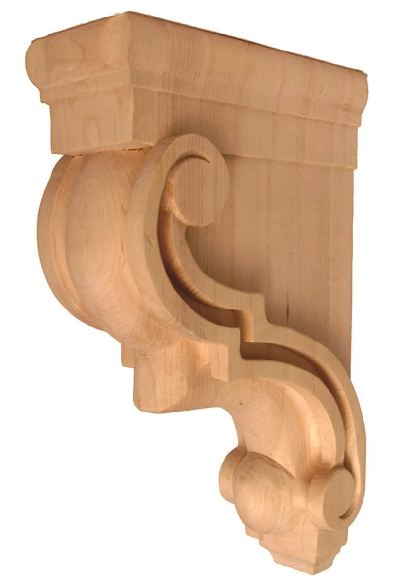 Hardware Resources CORF-ALD 3-3/8″ W x 7-3/4″ D x 13″ H Alder Scrolled Corbel