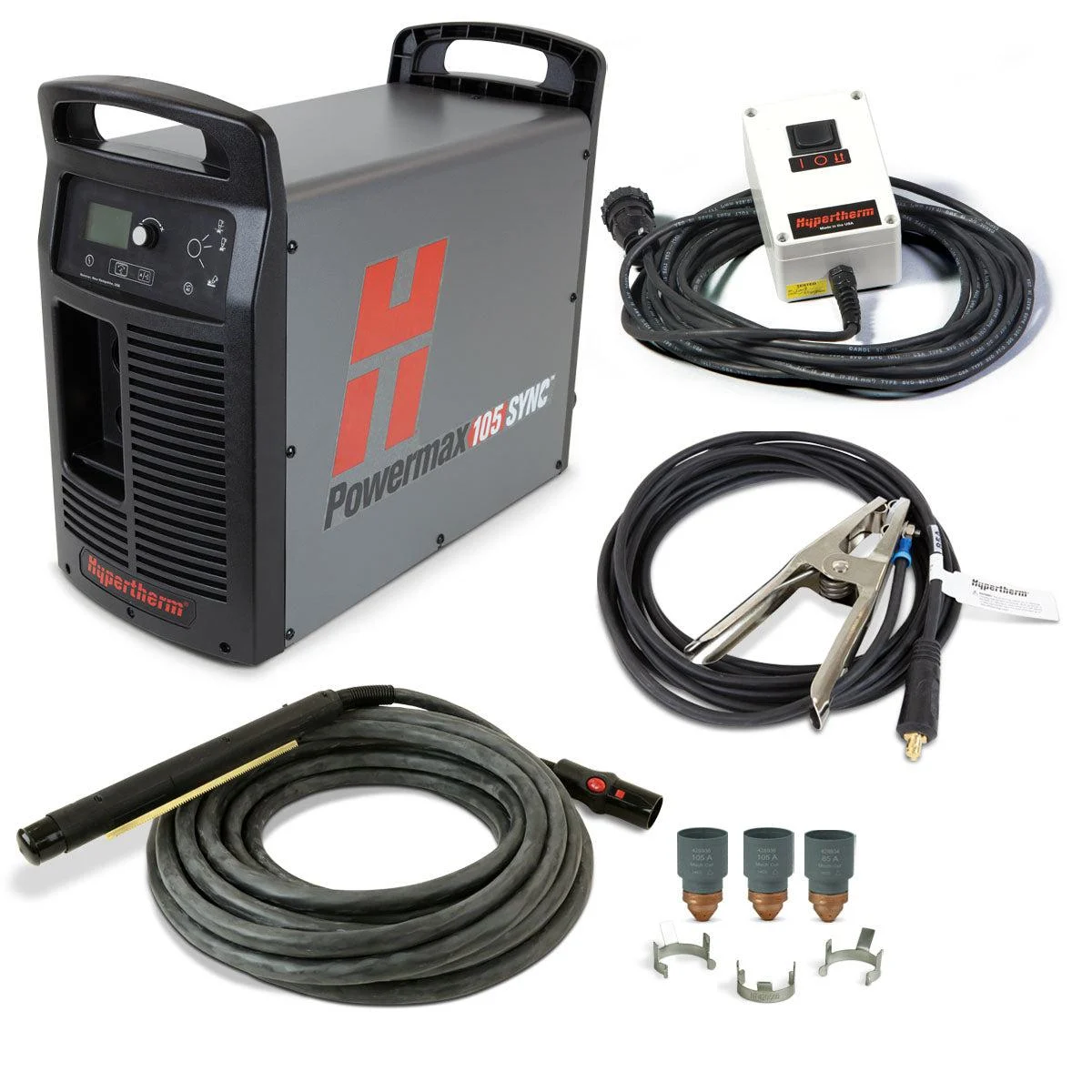 Hypertherm Powermax 105 SYNC w/ CPC, 25′ Machine Torch & Remote- 059636