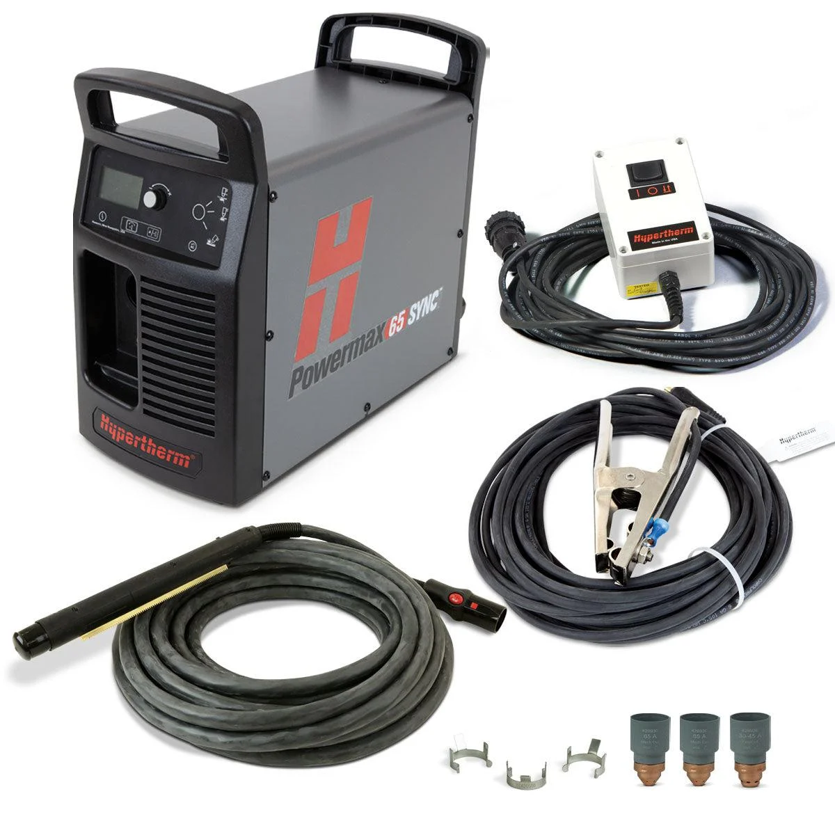 Hypertherm Powermax 65 SYNC w/ CPC, 50′ Machine Torch & Remote – 083361