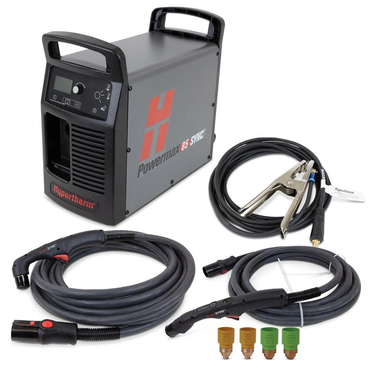 Hypertherm Powermax 85 SYNC w/ 75 & 15 Degree Hand Torch 25′ – 087187