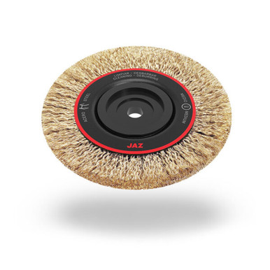 Opens dialog JAZ 25990 - 8" HP Cable-Crimped Bench Wheel, (3x.008" + 6x.014") Steel, 1-1/4" FW, 1/2" - 2" A.H.