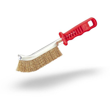 Opens dialog JAZ 85150 - Hand Wire Scratch Brush, Plastic Handle, 5/8" Face, .012" Brass (24pk)