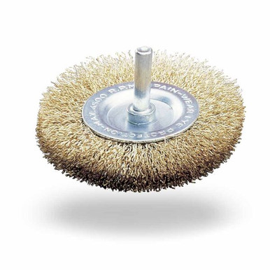 Opens dialog JAZ 91601 - 3" DIY Stem-Mounted Crimped Wire Wheel, .012" Steel (Coarse), 1/4" Shank