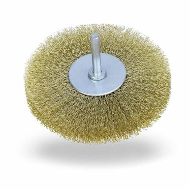 Opens dialog JAZ 95210 - 1-1/4" Stem-Mounted Crimped Wire Wheel, .008" Steel, 1/4" Shank (12pk)