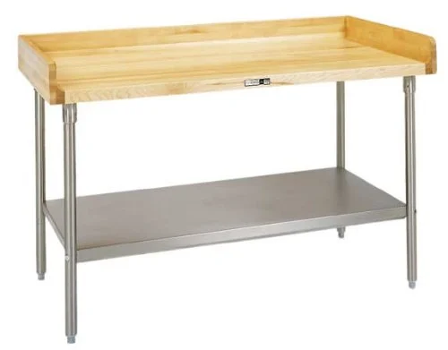 John Boos DNB08 Maple Top Table With Galvanized Legs And Bracing 60×30