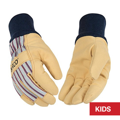 Kinco Kid's Small Lined Synthetic Gloves w/ Knit Wrist (1927KW-KS)