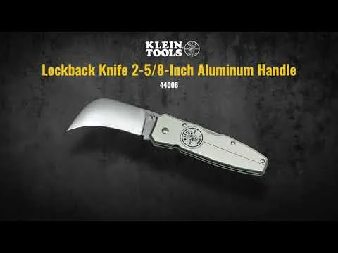 Lockback Knife 2-5/8-Inch Hawkbill Blade, Aluminum Handle