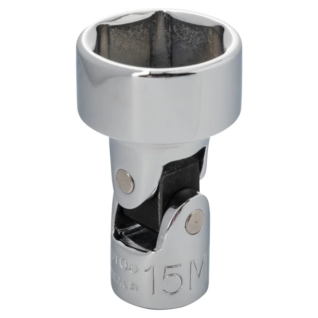 Proto, J4815AM, Bit Socket, 15 mm; 1/4 in Drive, 6-Point, Full Polish Chrome