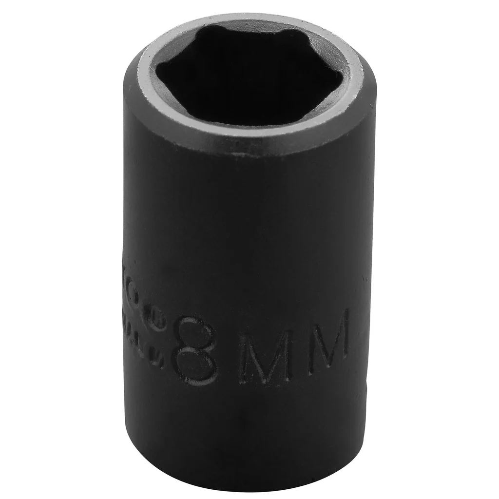 Proto, J6908M, Impact Socket, 1/4 in Drive; 8 mm; 6 Point; Etched