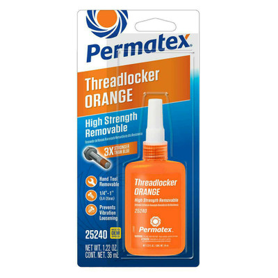 Permatex High Strength Removable Threadlocker Orange 36 ml Hybrid Formula (25240)