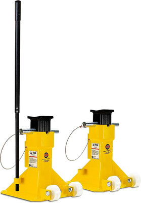 Esco 22-Ton Heavy-Duty EZ-Wheel Jack Stands for Fleet Service (10459)