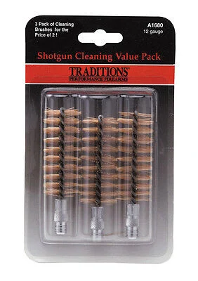 Traditions 12 Gauge Shotgun Bronze Bristle Brush Value Pack of 3# A1680New!