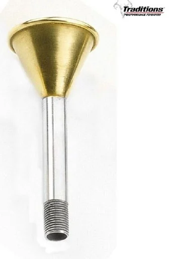 Traditions Brass and Aluminum Black Power Flask Funnel# A1298 New!